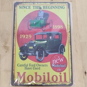 Vintage Mobiloil Metal Sign